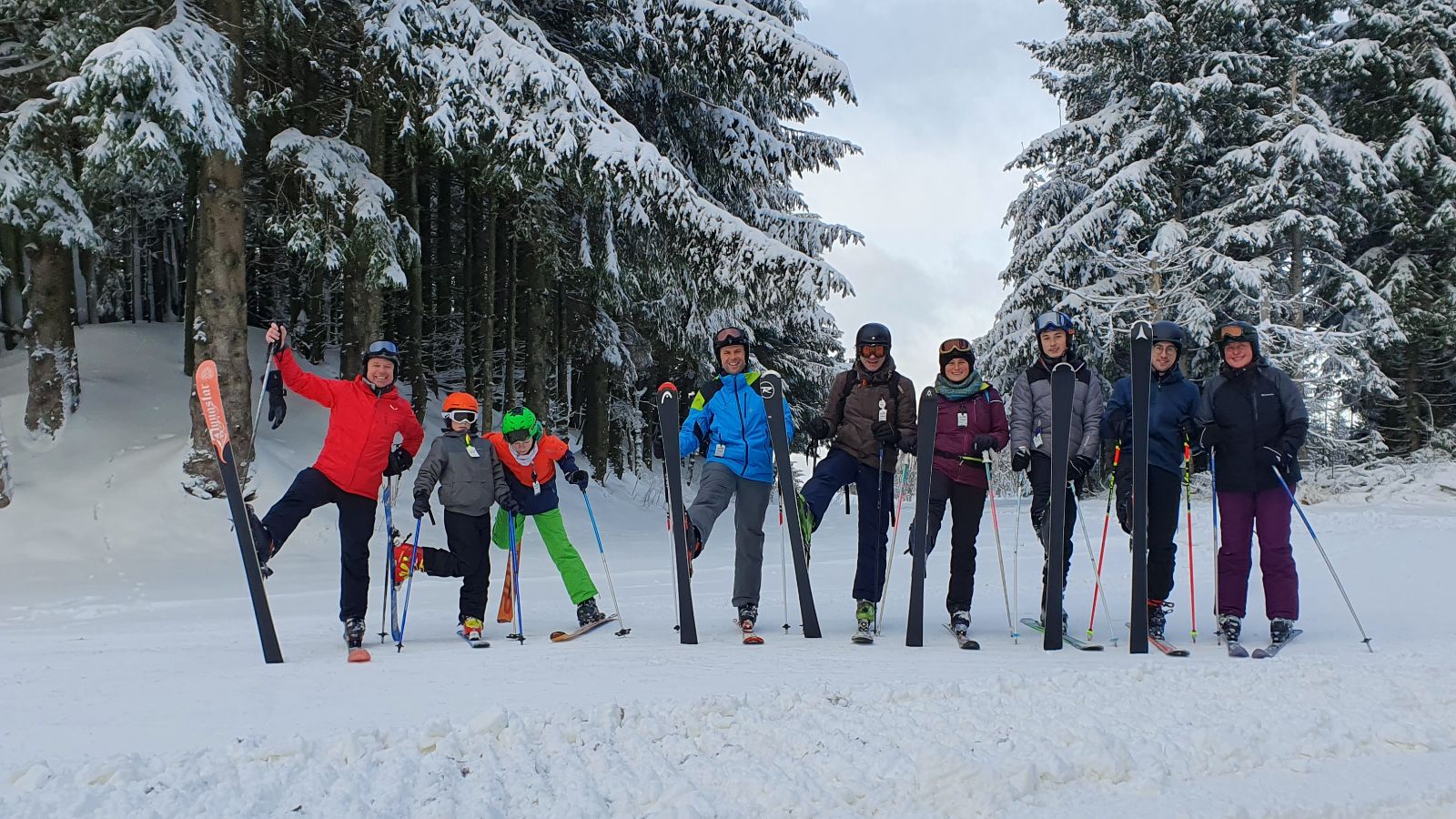 Skigruppe beim Winterwochenende 2023